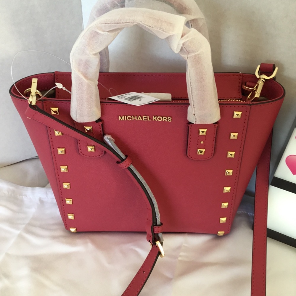 $268 NWT Michael Kors Saffiano Stud ****SOLD****